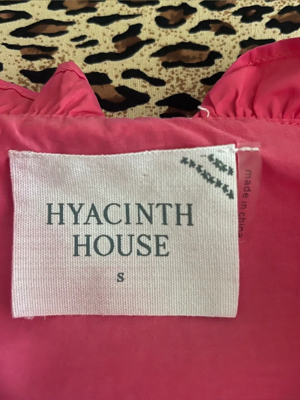 Hyacinth House Fuchsia Leigh Puff Sleeve Blouse S EUC